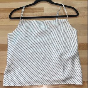 Black and white striped tank/cami
